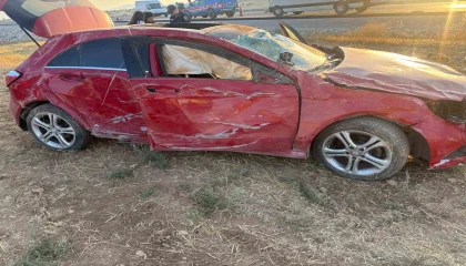 Korkutelinde trafik kazası:1 ölü, 1 yaralı