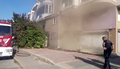 Manavgatta iş yeri yangını ucuz atlatıldı