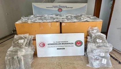 Mersin Limanında 587 kilogram esrar ele geçirildi