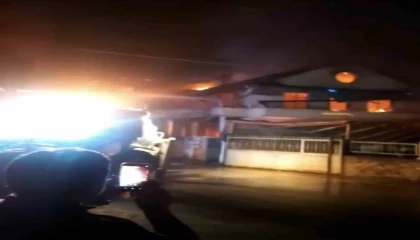 Mersinde yayla evinde korkutan yangın