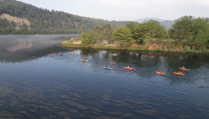 Osmaniyede sisler içerisinde kano heyecanı