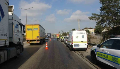 Otoyolda tırın çarptığı şahıs öldü