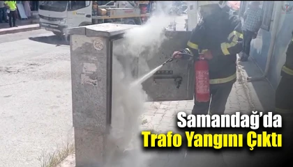 Samandağ’da trafo yangını çıktı