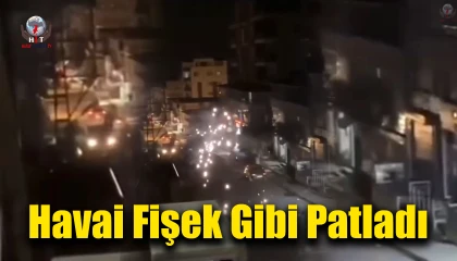 Sıcak havayla genleşen elektrik telleri havai fişek gibi patladı