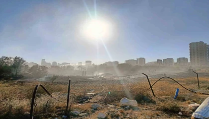 Tatil bölgesindeki örtü altı yangını büyümeden söndürüldü