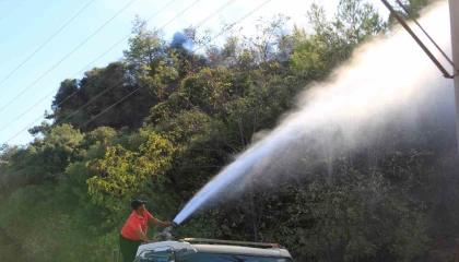 Aksudaki yangın kontrol altına alındı