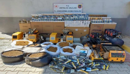 Alanyada kaçak tütün operasyonu