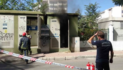 Antalyada trafoda yangın