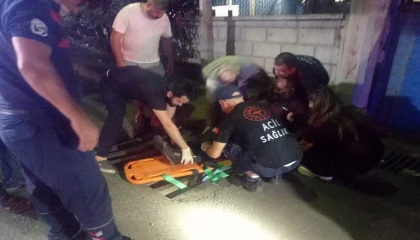 Ayağı mazgala sıkışan vatandaş kurtarıldı