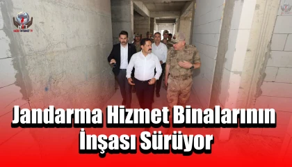 Defnede jandarma hizmet binalarının inşası sürüyor