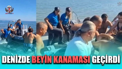 Denizde yüzdüğü esnada beyin kanaması geçiren vatandaşı deniz polisi kurtardı