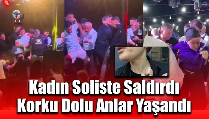 Düğünde halay başı olmak isteyerek kadın soliste saldıran alkollü şahıs korku dolu anlar yaşattı