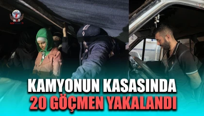 Göçmenleri kamyonet kasasında gizleyerek taşıyan şahıs yakayı ele verdi: 20 göçmen yakalandı