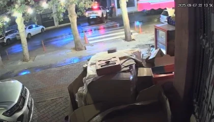 Güvenlik görevlisini görevi başındayken hayattan koparan kazanın görüntüleri ortaya çıktı