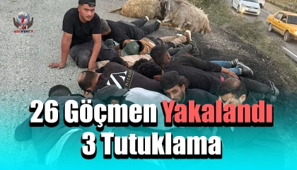 Hatayda 26 kaçak göçmen yakalandı: 3 tutuklama