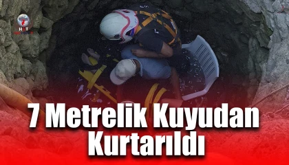 Hatayda 7 metre derinliğindeki kuyuya düşen kadın kurtarıldı