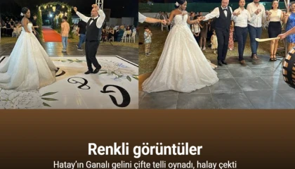 Hatayın Ganalı gelini Gifty, davul zurna eşliğinde gerçekleşen düğününün tadını çıkarttı