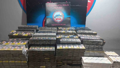 İskenderunda 2 bin 950 paket kaçağı sigara yakalandı
