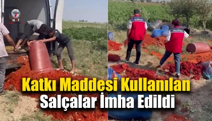 Katkı maddesi kullanılarak üretilen tonlarca domates posasına ve biber salçasına el konuldu
