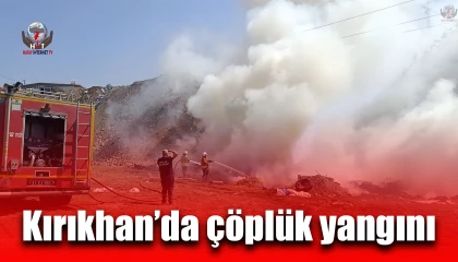 Kırıkhanda çöplük yangını