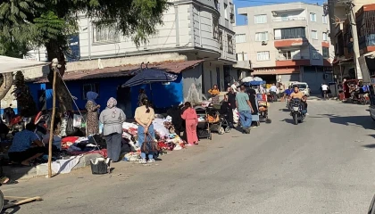 Mersinde izinsiz kurulan pazar kaldırıldı