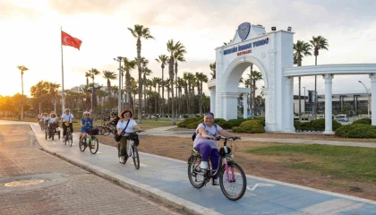 Mersinde pedallar sürdürülebilir ulaşım için çevrildi