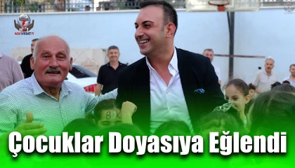 Orhanlı Mahallesinde çocuklar doyasıya eğlendi