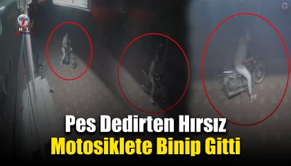 Rahatlığıyla pes dedirten hırsız, saniyeler içerisinde motosiklete kendi malı gibi binip gitti
