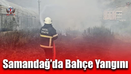 Samandağda bahçe yangını
