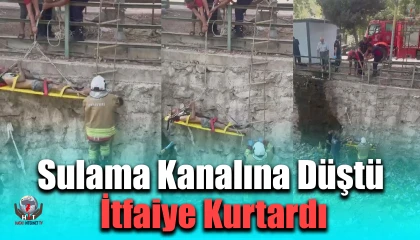 Sulama kanalına düşen zihinsel engelli vatandaşı itfaiye kurtardı