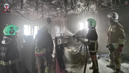 Antakya’da konteyner yatakhane yandı