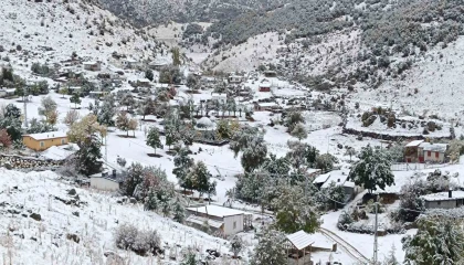 Antalyanın yüksek kesimleri karla kaplandı