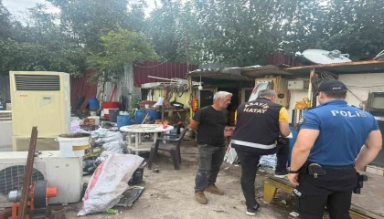Dörtyolda hurdacılar denetlendi