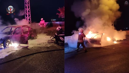 Dörtyol’da otomobil alevlere teslim oldu