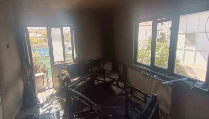 Elbistanda ikamet yangını