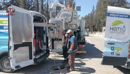 Hatay’da kanalizasyon ve yağmur suyu hatlarında yaşanan sorunlar teknolojiyle çözülüyor