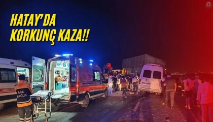 Hatayda yolcu minibüsü traktöre çarptı: 15 yaralı