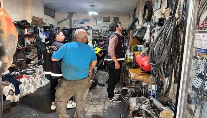 İskenderunda motosiklet tamircileri denetlendi