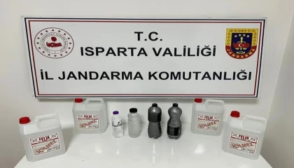 Ispartada kaçak içki operasyonunda 2 şüpheli hakkında işlem başlatıldı