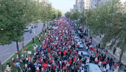 Kahramanmaraşta binlerce kişi Filistine destek için yürüdü