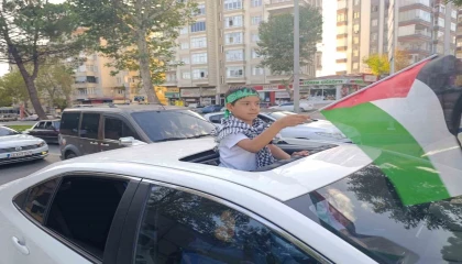 Kahramanmaraşta Filistine destek konvoyu