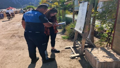 Kemerde zabıtandan restoranlara denetim