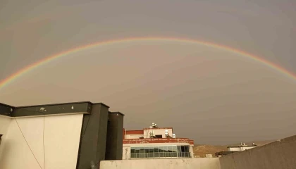 Kozanda çifte gökkuşağı şöleni