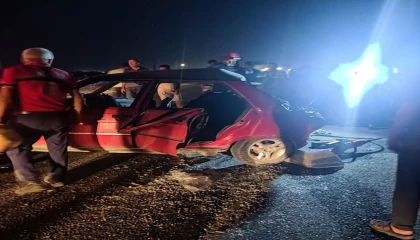 Mersinde 1 kişinin öldüğü, 4 kişinin yaralandığı ve iki köpeğin telef olduğu trafik kazası kameraya yansıdı