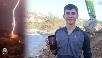 Şimşekleri görüntülemek isterken, yakın noktaya isabet eden yıldırımla deprem oldu sandı