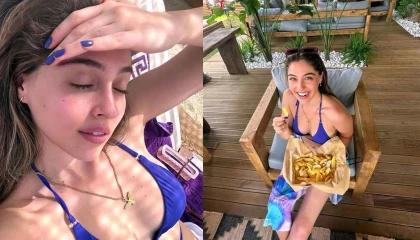 Süper mini şortu sosyal medyayı ikiye böldü!