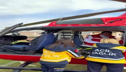 7 yaşındaki epilepsi hastası 112 helikopter ambulansla Mersin sevk edildi