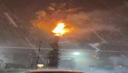 Adanada düşen yıldırımlar yangına neden oldu