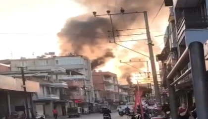 Adanada tekstil atölyesinde yangın