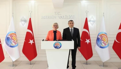Almanya Büyükelçisi Sorg, Mersinde Vali Toros ile görüştü